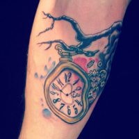 Acid-Trip-Clock-Tattoo-Miami Tattoo 