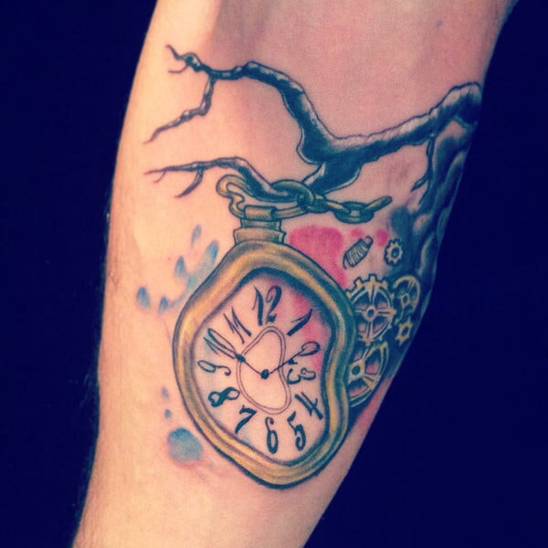 Acid-Trip-Clock-Tattoo-Miami Tattoo