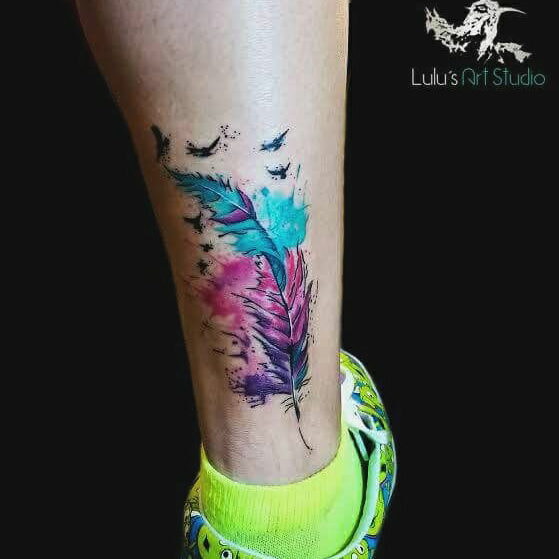 Feather-with-Birds-Watercolor-Tattoo-square